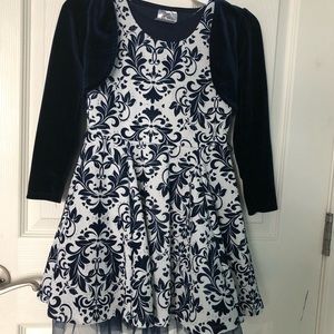 Girl elegant dress with blazer